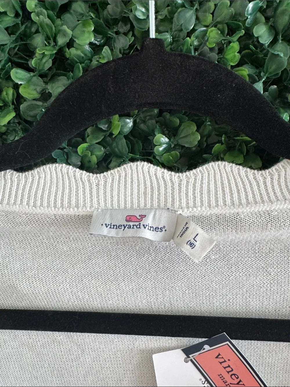 🆕 NWT VINEYARD VINES SCALLOP V-Neck Button Cardigan WHITE GIRLS XL /L SZ 16